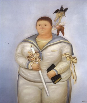 Fernando Botero Werke - Selbstporträt am Tag der Erstkommunion Fernando Botero